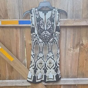 Alfani Black and Cream Sleeveless Dress